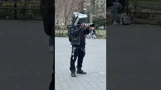 Only in New York: TV Guy & Bella K at Washington Square Park, Manhattan #shorts #tv #NYC #Busker