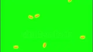 stock footage coins fall d animation screen green