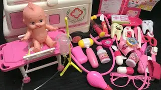 Baby Doll Ambulance Car Doctor Playset Satisfying with Unboxing Compilation Toys ASMR Part 476