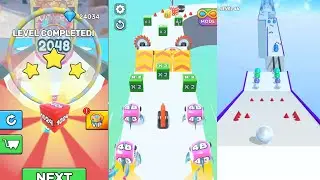 Jelly running jelly Cube run merge gameplay jelly run vs Ball rolling run gameplay ULTIMATE 