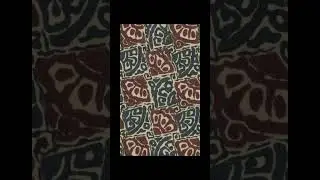 Kasuri design - a traditional Japanese dyed textile Part.19 - 割附ト更紗 #shorts