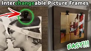 [DIY] Interchangeable Photo Wall Hanging Picture Frame Decorations! EASY!