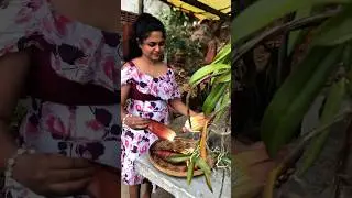 Grilled Banana Blossom Sambol 🔥😋 | Sri Lankan Recipe #villagetastebybanty