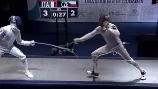 Epee Fencing - Textbook parry riposte! | Di Veroli D vs Beran J