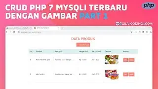 CRUD PHP 7 MySQLi Terbaru dengan Upload Gambar Part 1