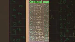 focus: 3A.C / vocabulary : ordinal numbers