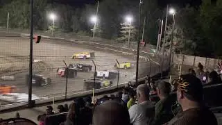 Super Late Model Feature Race(crash with leader,4-4) Friday 10-1-2021 at Sycamore Speedway
