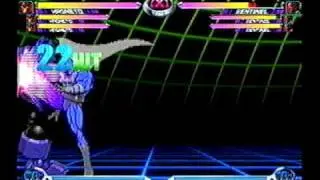 MvC2: Magneto Rom Infinite on standing Sentinel