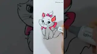 Disney Marie cat drawing #shorts