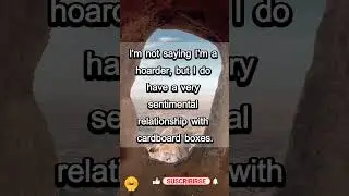 Cardboard Box Hoarder Joke | Sentimental Clutter Humor