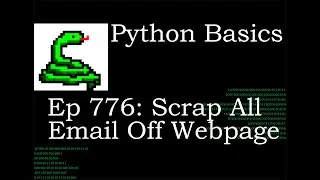 Python Basics Tutorial Scrap A Web Page For Email Addresses With BeautifulSoup || Web Scrapping