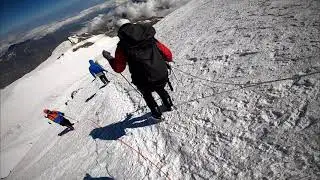 Moment wejścia na Kazbek 01.07.2021