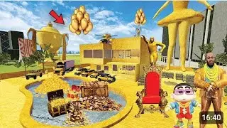 👑Franklin upgrade in Golden house in motu patlu city furfuri nagar in Indian bike driving 3D!