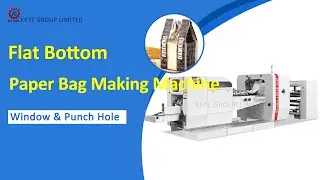 Flat Bottom Paper Bag Making Machine with Window and Punch Hole