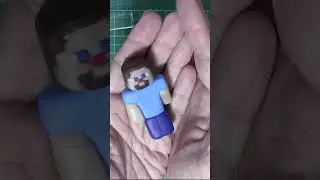 how to make a minecraft Steve | Polymer clay art tutorial #Shorts