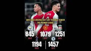 DAYS SINCE ARSENAL LAST LOST TO A BIG 6 TEAM IN THE PREMIER LEAGUE