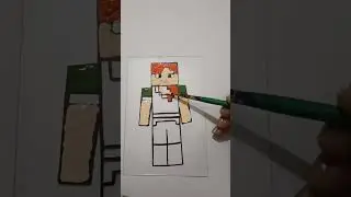 minecraft alex glass painting #shorts #trending  #viral video