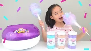 Making RAINBOW COTTON CANDY with The Real Cotton Candy Maker