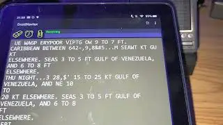 Boston Marine broadcast Navtex transmission decode on Droid Navtex app 6316 kHz Shortwave