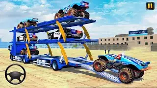 Police Monster Truck Transport Driver - Carry heavy duty cargo - Android Gameplay