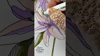 How to Draw a Zentangle Lily 🌸 Easy Zentangle Flower Drawing for Beginners | Relaxing Zentangle Art