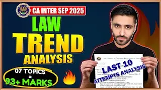 CA INTER LAW TREND ANALYSIS | MUST WATCH SEP 25 STDENTS