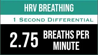 HRV Breathing | 2.75 Breaths Per Minute | 1 Second Differential