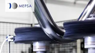 Robotic cell for polishing stainless steel pipes for cars and trucks - MEPSA CRPE1180