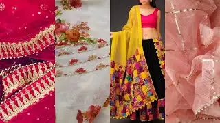 Net Dupatta design for Eid by Beenish Zain |  net dupatta ideas in urdu hindi