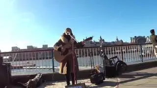 Hayley Harland on the South Bank.