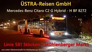 Kickdown [Sound] Bus Mercedes-Benz Citaro C2 G Hybrid von &Uuml;stra-Reisen 8272 - H BF 8272 Schneechaos