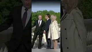 Emmanuel Macron and president Putin #russia #france #putin #macron #shorts #ytshorts #russmika24