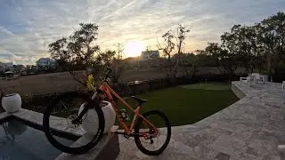 Wheelie mountain biking