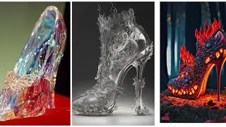 NEW Cinderella crystal glass slipper Disney princess wedding shoes fairytale birthday anniversary