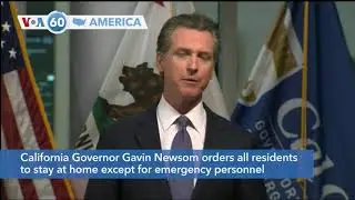 California Governor Issues Lockdown as Coronavirus Spreads - VOA60 America 3-20-2020