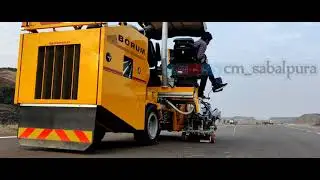 How to work Borum marking master machine, thermoplastic road marking machine in india