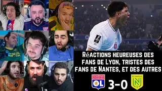 R&eacute;actions joyeuses des fans de Lyon, fans de Nantes tristes et autres apr&egrave;s LYON 3-0 NANTES