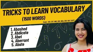Trick to learn Vocabulary | Abashed | Abdicate | Abet | Aberrant | Abate IAS,NDA, CDS, GRE,SSC, GATE