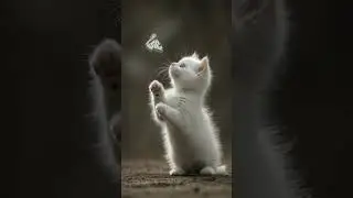 Cat and butterfly 🐱 #Shorts