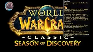 How to get the Rune of the Sun for Druid Sunfire in WoW Classic SoD Season of Discovery Alliance