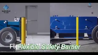 hsj warehouse elevator forklift flexible safety barrier anti collision