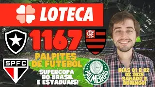 LOTECA 1167 - PALPITES DE FUTEBOL - DIAS 01 E 02 02 2025 - S&Aacute;BADO E DOMINGO!