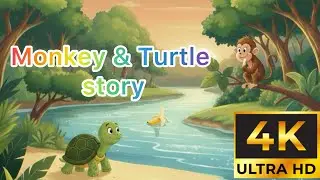 The Monkey and the Turtle Story 🐒🐢 | Moral Story for Kids | TinyRhymingTales 