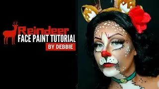Reindeer Face Paint Tutorial | Reindeer Face Art | Rudolph Makeup