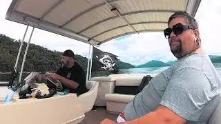 Watauga Lake Life on a pontoon in East Tennessee