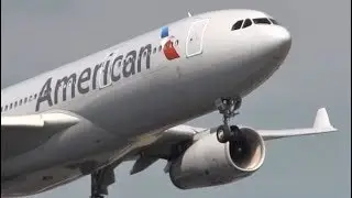 American Airlines Airbus A330 Takeoff from Dublin Airport