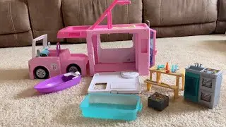 Игровой набор Barbie Camper, DreamCamper 3-в-1 с бассейном и 50 аксессуарами ОБЗОР