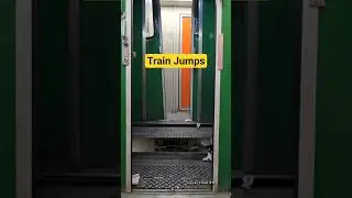 Train Jumps, The Coupler Buffer Reaction. #railway #train #shorts