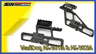 [MadDog] AK-301M / AK-302M Rear-Biased Lower Scope Rail [BLK]