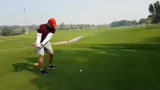 1st shot misshit...2nd shot carry...ambisyoso...